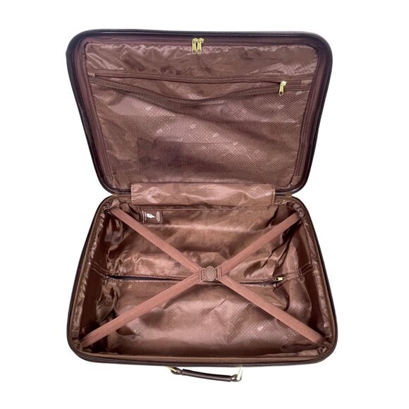 London Fog Men’s Black & Brown Hardshell Expandable Spinner Wheeled Luggage - Picture 9 of 11